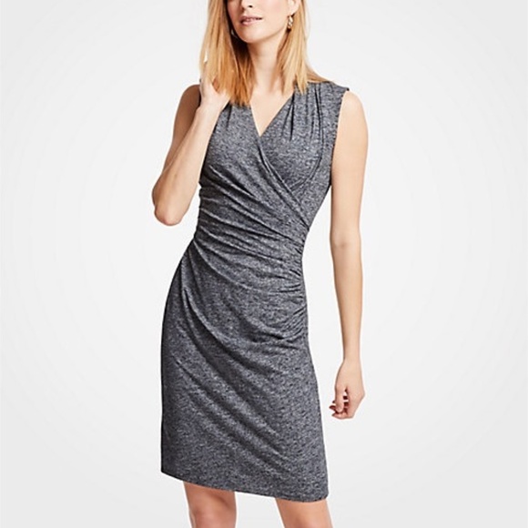 Ann Taylor Faux Wrap Knit Dress - Picture 2 of 6